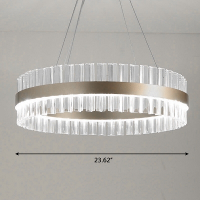 Brass Metal K9 Crystal Circular Led, Which Crystal Is Best For Chandelier