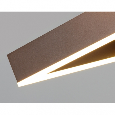 Modern Linear 2-Light/3-Light Square LED Chandelier Warm White Light Brushed Aluminum Lamp