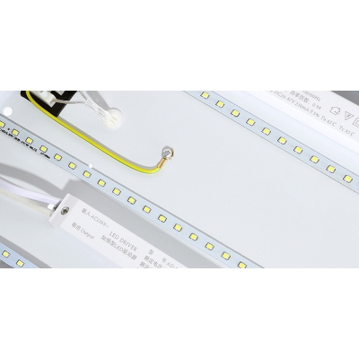 Brushed Aluminum Post Modern Linear LED Fxiture 24/45/54W 3200/4000/6500K Brass Rectangular Pendant Light 23.62