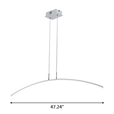 LED Warm White Stepless Adjusted LED Linear Pendant Light 24W 2160LM 47.24