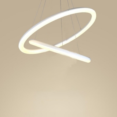 LED Chandelier Sand White 1/2/3 Ring LED Pendant Lighting for Bedroom Hallway Foyer 3 Designs