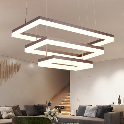 rectangular modern chandelier