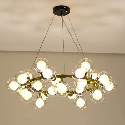 Creative Lighting Orb Clear Bubbles Chandelier 24.41