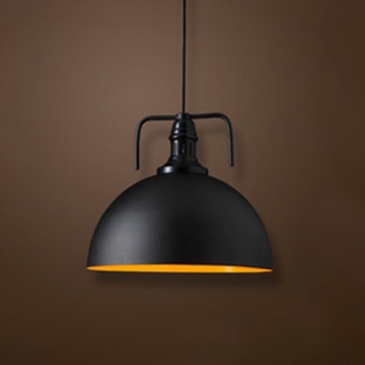 Loft Black LED Mini Pendant Indoor Lighting Fixture in Bowl Shape