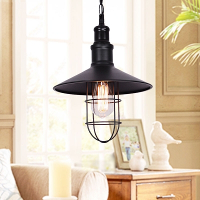 Industrial Style for Restaurant Cafe Single-Bulb Pendant Light with 11.02