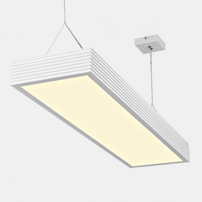 Modern Ceiling Light White Striped LED Hanging Light 47.24