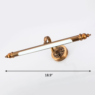 Bathroom Lights Antique Brass Linear Vanity Light 8/10/12W LED Warm White Neutral Wall Sconces