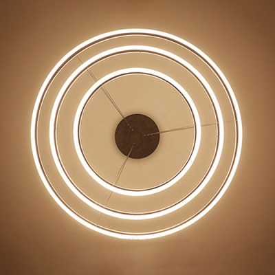 Modern Minimalist 1 Light-4 Light Suspension LED Pendant Matte Black Aluminum Circle Ring Multi Light LED Chandelier for Bathroom Dining Room Kitchen