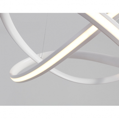 LED Outer Light White Aluminum Slim Pendant Light 19.5