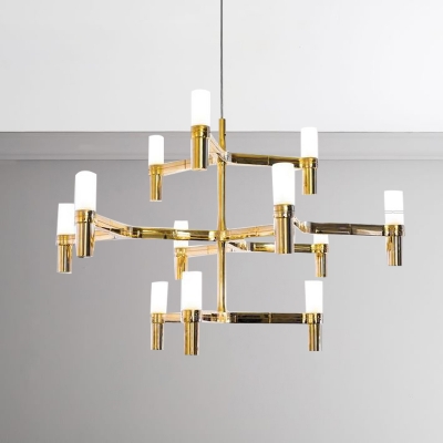 Light Crown Plana Led Chandelier, Silver And Gold Modern Chandelier