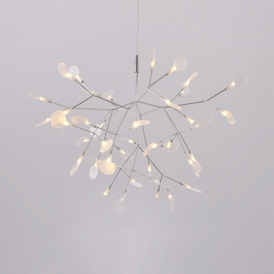 Nordic Style Heracleum II Chandelier 30/45/63 Light 9/15/20W High Bright Home Decorative LED Firefly Pendant Lights in Black Finish
