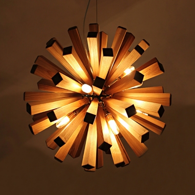 Post Modern Wood Pendant Light 14