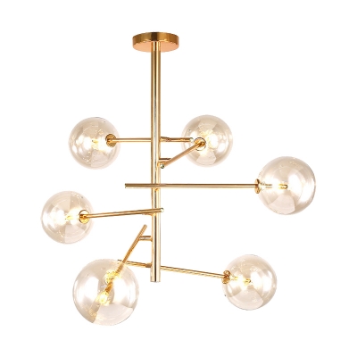 Modern Chandelier for Living Room LED 6/8 Light Modo Chandelier in Gold Home Decoration Orb Pendant Lighting