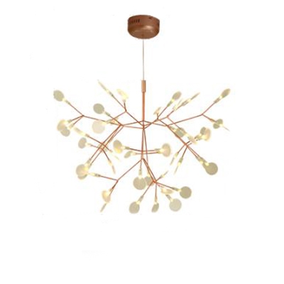 Post Modern Nordic Home Decoration LED Heracleum Chandeliers in Rose Gold 9/15/20W 30/45/63 Light Firefly LED Lights for Living Room Bedroom