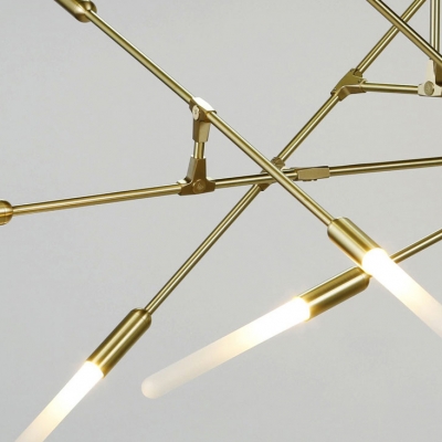 Antique Brass Wands LED Chandelier Light Indoor Lights for Hallway Clothes Store