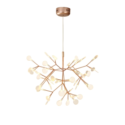Post Modern Nordic Home Decoration LED Heracleum Chandeliers in Rose Gold 9/15/20W 30/45/63 Light Firefly LED Lights for Living Room Bedroom