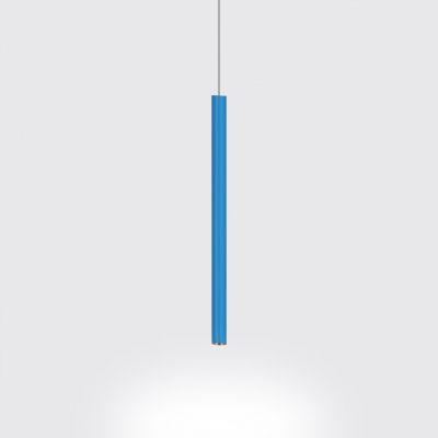 Aluminum Slim Tube Track Light Nordic Macaroon Style 1-LED Pendant Light for Bar Counter Kitchen