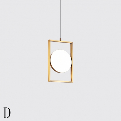 Adjustable Oval/Rectangular Suspension Lamp Post Modern Acrylic Shade Gold Pendant Lighting
