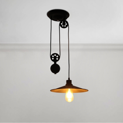 Railroad Shade Hanging Lamp Industrial Adjustable Steel Ceiling Light