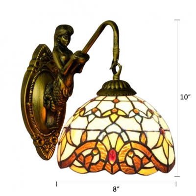 Dome Design with Belle Colorful Glass Shade, 8