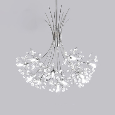 Best LED Light for Coffee Shop Clothes Store Dining Room Crystal Chandelier 13/19 Light Chrome Blossom Chandelier