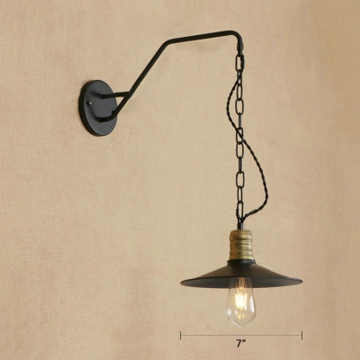 Retro Style Railroad Suspender Wall Sconce Metal 1 Light Wall Light Fixture in Brass