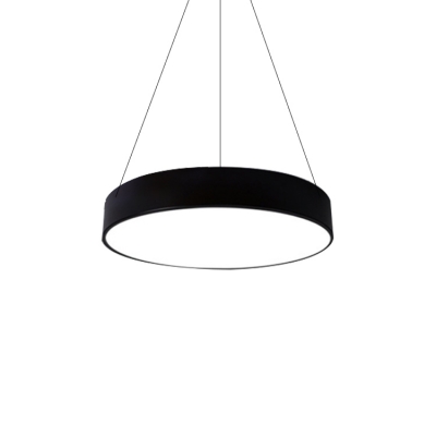 Aluminium Round Shade LED Pendant Lamp Modern White Hanging Light Fixture for Meeting Room 14