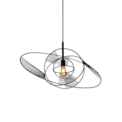 Industrial Modern Geometric Hanging Light Ambient Metal 1 Light Lighting Fixture