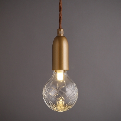 Gold Finish G9 Glass Pendant Post Modern Style One-Light Mini Hanging Lamp