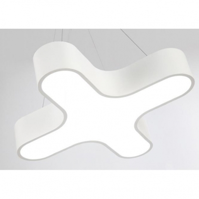 Acrylic Cross LED Office Lighting Modern Style White Finish Ceiling Pendant Lamp 18