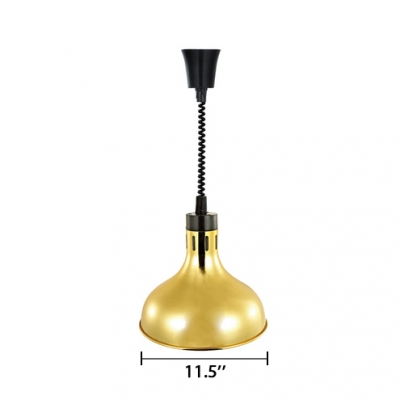 Retro Style Dome Hanging Lamp Stainless Pendant Light in Brass/Copper for Restaurant