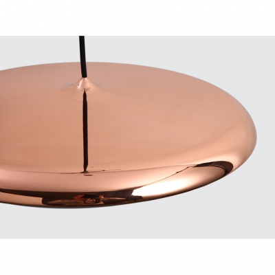 Rose Gold Round LED Pendant Light Post Modern Style Metal 1-Light Hanging Fixture in Acrylic Shade