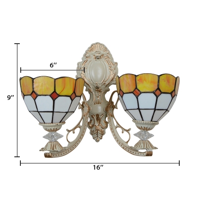 Tiffany Wall Sconce Mediterranean Style with 16