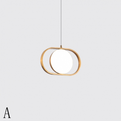 Adjustable Oval/Rectangular Suspension Lamp Post Modern Acrylic Shade Gold Pendant Lighting