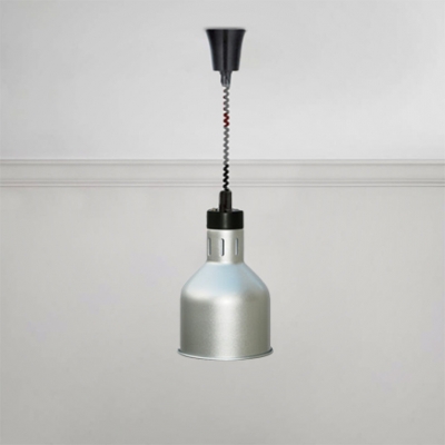 Silver Dome Suspension Light Industrial Stainless Hanging Light for Kitchen Hallway