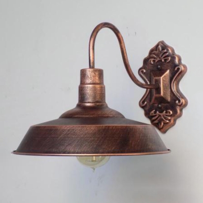 Antique Copper Warehouse Wall Light Vintage Style 1 Light Wall Lamp for Corridor Bedroom