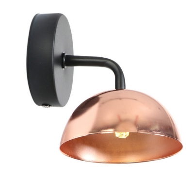 Armed Mini Wall Light Sconce Retro Style Metal Single Light Wall Lamp for Bedroom