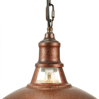 Industrial Rust 1-Lt Barn Pendant in Wrought Iron for Warehouse Farmhouse