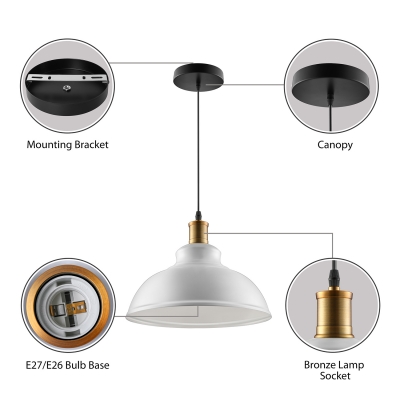 Modern Retro Pendant Lamp with An Industrial Design