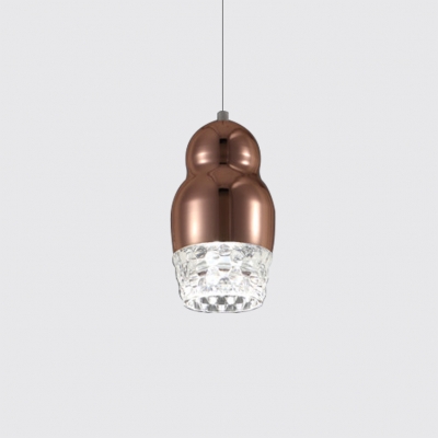 Chrome/Gold/Rose Copper Pendant Light Post Modern Glass Mini Hanging Lamp for Bathroom Bedside