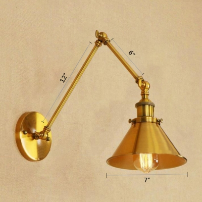 Swing Arm Wall Sconce Vintage Steel 1 Light Fixture In Brass For Library Beautifulhalo Com - Brass Articulated Arm Wall Sconce