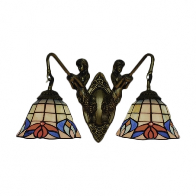 Vintage Wall Sconce Stained Glass Sconce Lighting,18