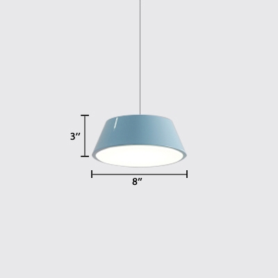 Drum LED Pendant Lights Macaroon Nordic Style 1 Light LED Hanging Lamp 8