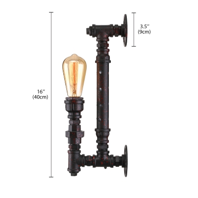 Torch Single Light Wall Sconce in Rust 16