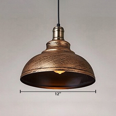 Vintage Pendant Light in Barn Style with  Metal Shade