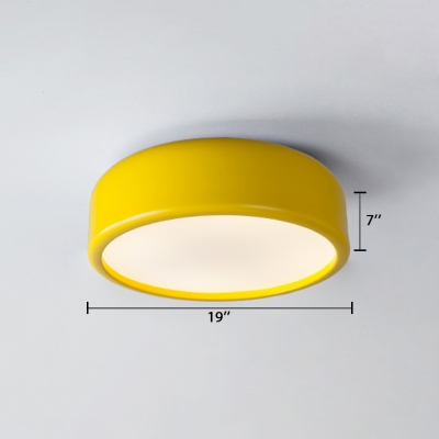 Acrylic Ceiling Lamp With Dome Shade, Yellow Light Fixtures