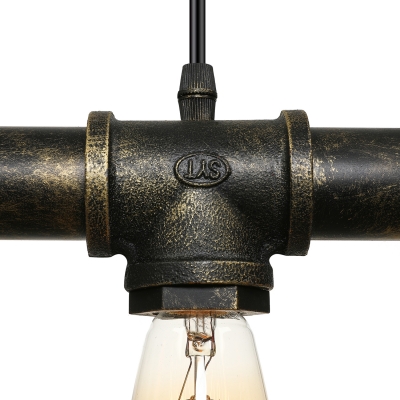 Antique Brass Three Light Indoor Swag LED Pendant Lighting