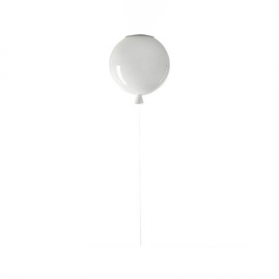 White Balloon Ceiling Light Simplicity Plastic Single Light Flush Mount Lighting