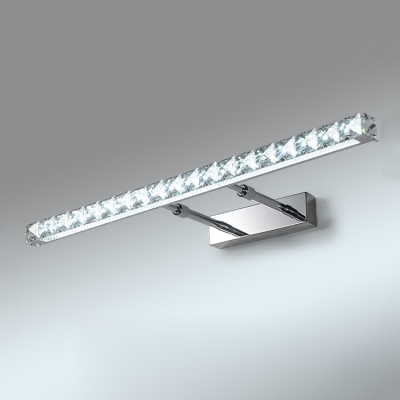 Linear LED Lighting Fixture Contemporary Crystal Wall Light for Dressing Table Mirror