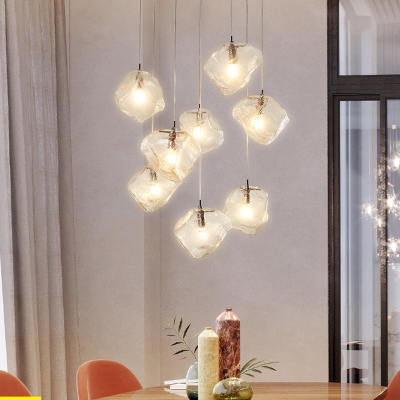 Multi Light Cube Led Hanging Lamp Glass, Multi Hanging Pendant Lights